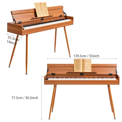 Weighted Digital Piano with Hammer-Action Keyboard O2532