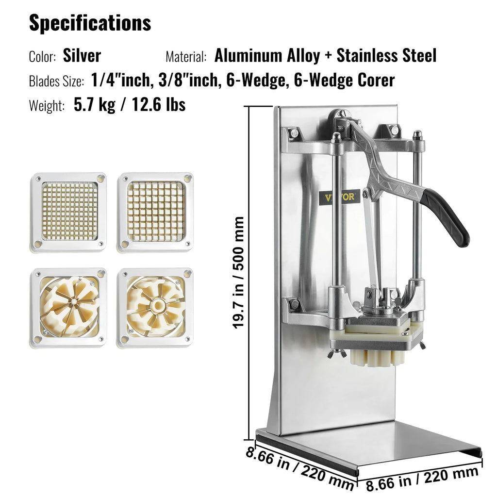 Commercial Vegetable Dicer French Fry Cutter with 4 Blades C20968