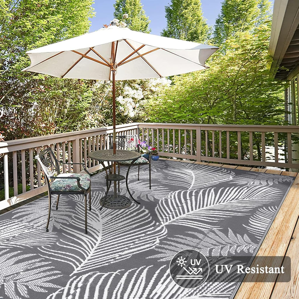 6'x9' Waterproof Reversible Outdoor Plastic Straw Rug K6691