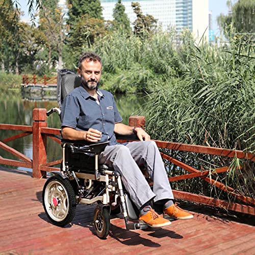 Grey Electric Wheelchair with Flip-Back Armrest & Swing-Away Leg Rests I52644