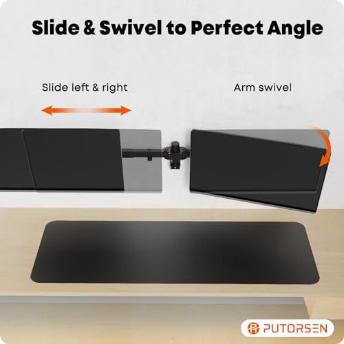 Black Dual Monitor Wall Mount, VESA 75x75/100x100mm V6612