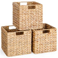 Water Hyacinth Wicker Storage Baskets Set of 3 C732900