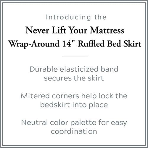 White King 14 Inch Drop Length Microfiber Bed Skirt Y832