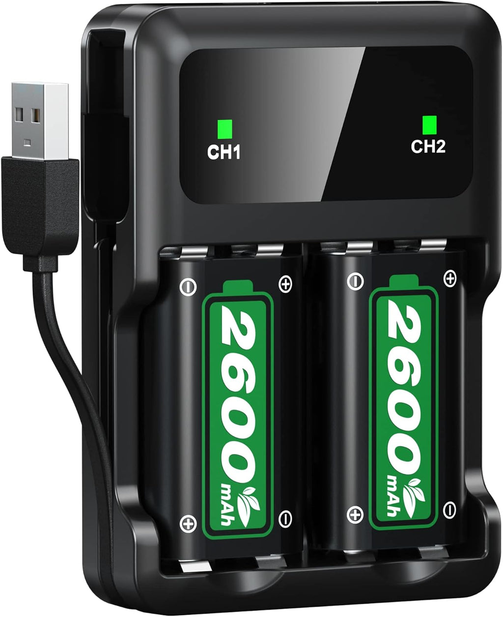 2x2600mAh Controller Battery Pack with Charger Station for Xbox K12502