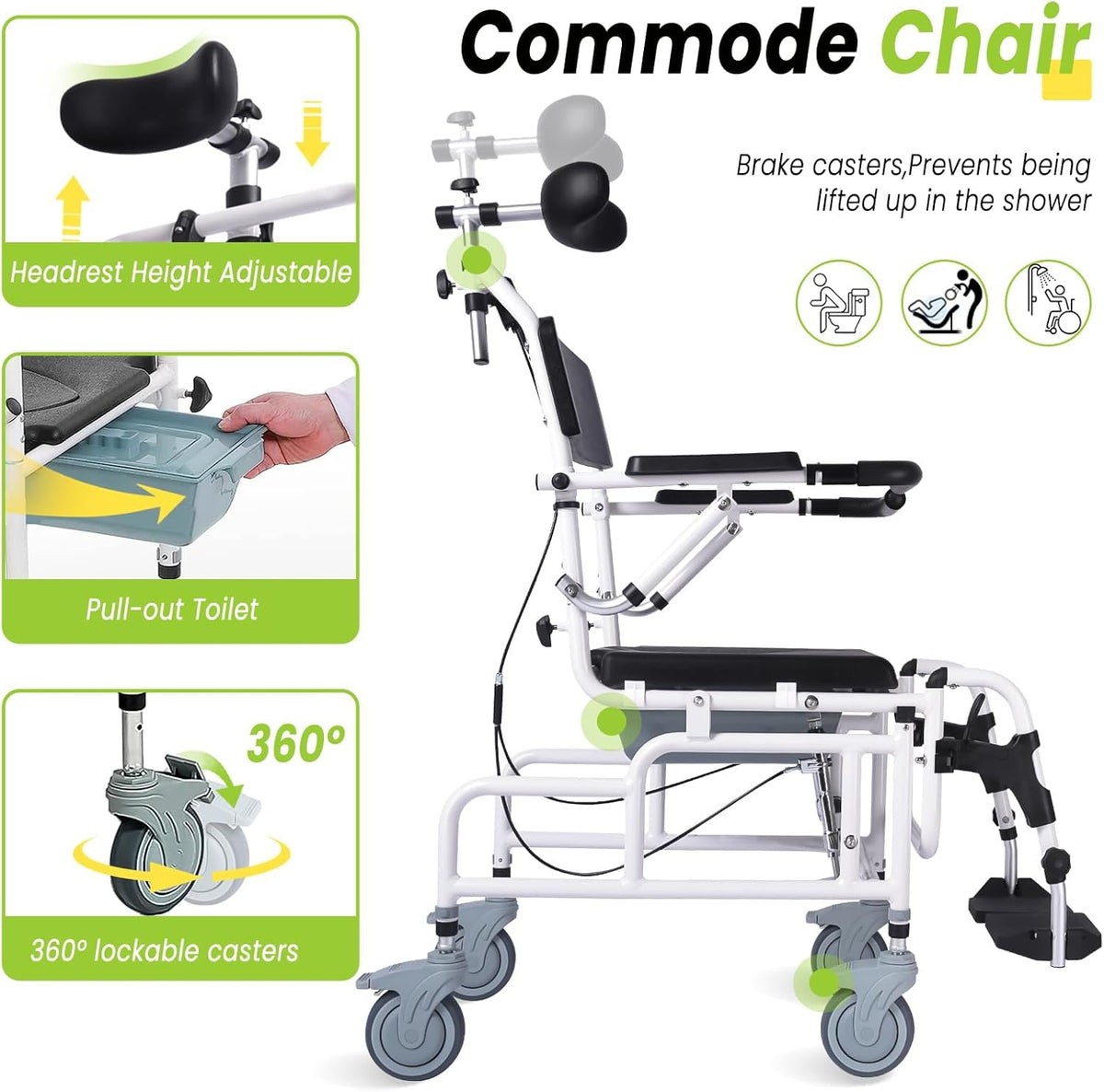 Reclining Shower Chair with Soft Seat Cushion G51572