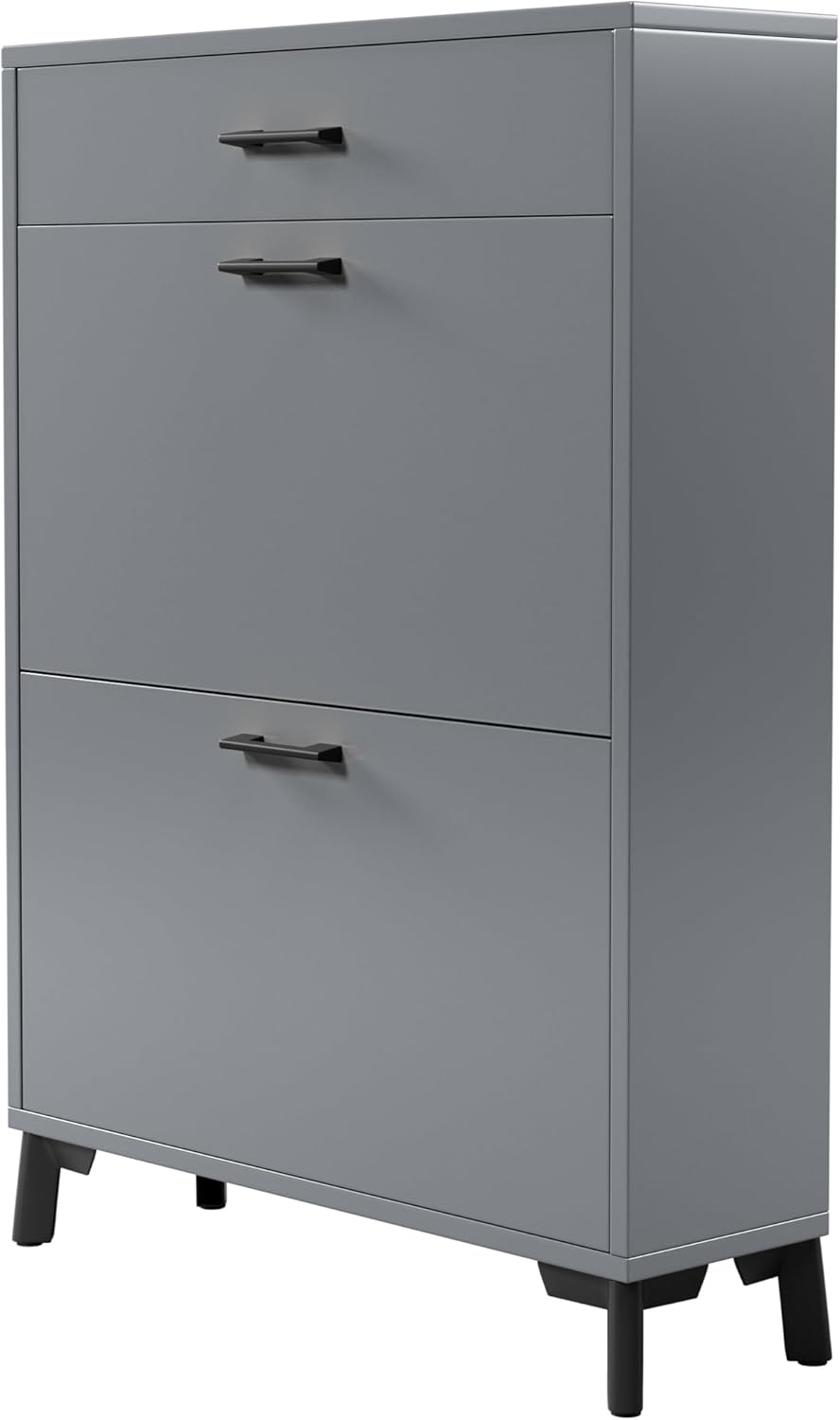 Gray 32" Slim Shoe Storage Cabinet N453