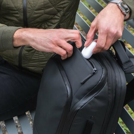 20L Water Resistant Expandable Black Backpack Y363614