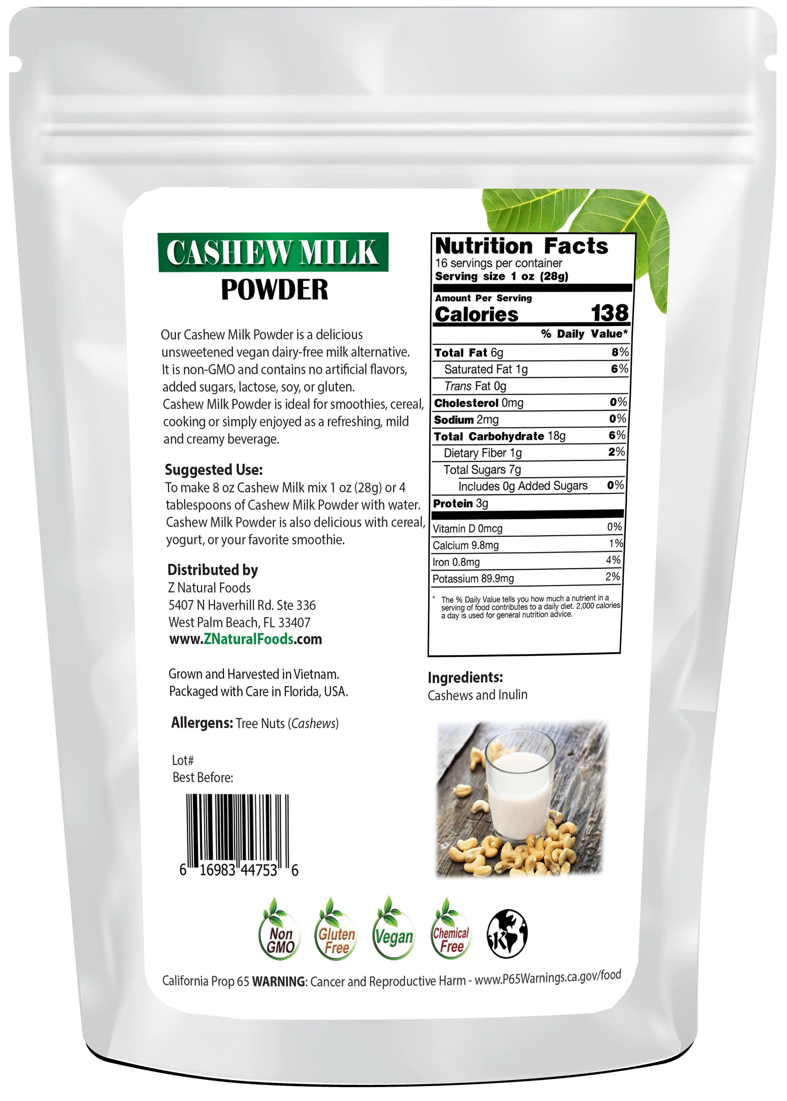 Cashew Milk Powder, 5 lbs K973