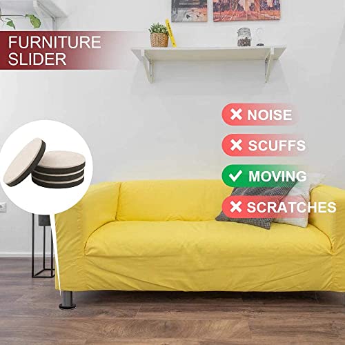 8 pcs 3 1/2” Round Furniture Sliders J178336