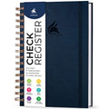 Black Spiral Hardcover Check Register V293385