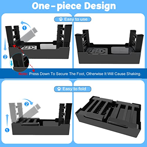 2-in-1 Elevated Slow Feeder Dog Bowls with Non-Skid Silicone Mat U248