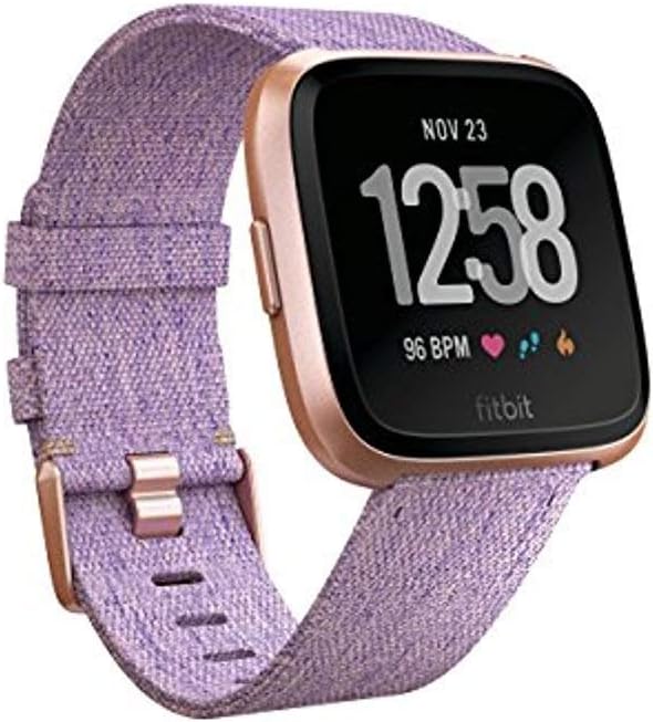 Lavender Rose Gold Smartwatch with Woven Band B1644