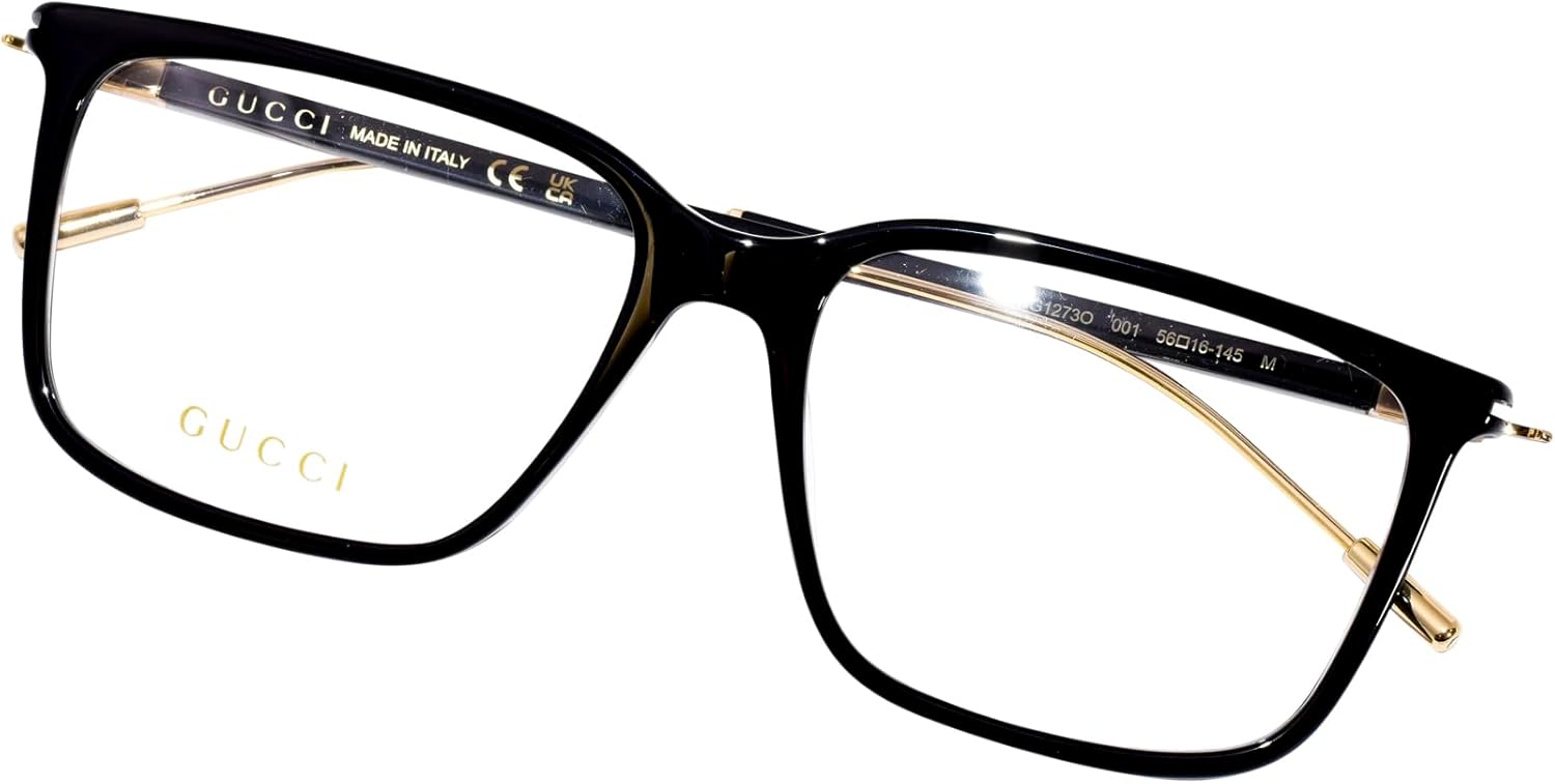 Black Rectangle Men's Eyeglasses U86526