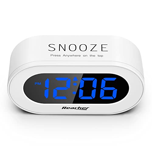 Small LED Digital Alarm Clock with Snooze (White) W720560