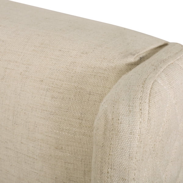 Beige Fabric Wingback Headboard G8223