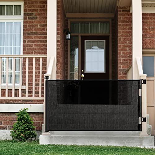 2 Pack Retractable Mesh Baby Gate 33" Tall Extends to 55" Wide White F58740