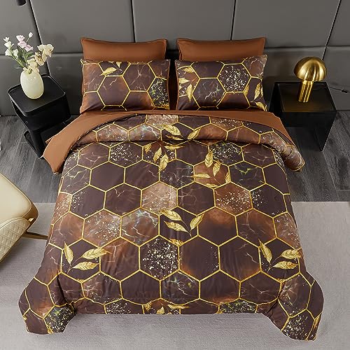 Geometric Black Queen Comforter Set 7 Pieces Z691378