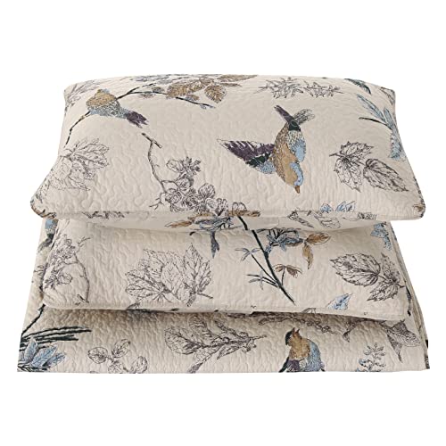 3 Piece Queen Cotton Quilt Set with Pillowcases L694490