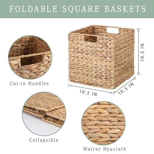 Water Hyacinth Wicker Storage Baskets Set of 3 C732900