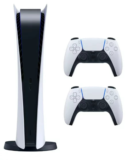 PlayStation 5 Digital Version Console with 2 Wireless Controllers - White Z86038