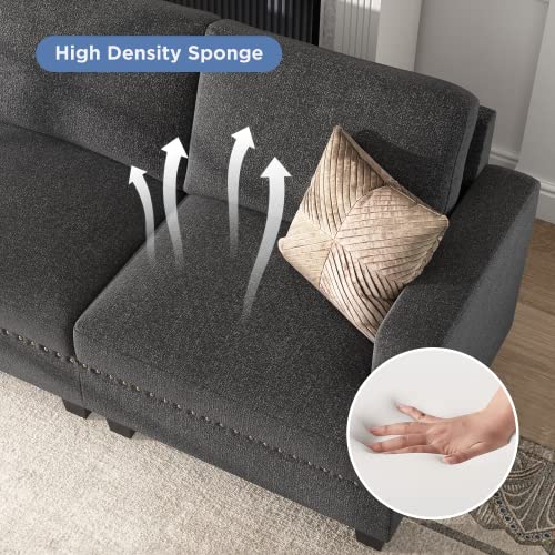 Oversized Modular Sectional Sofa, 135.6 inch, Dark Grey Z182