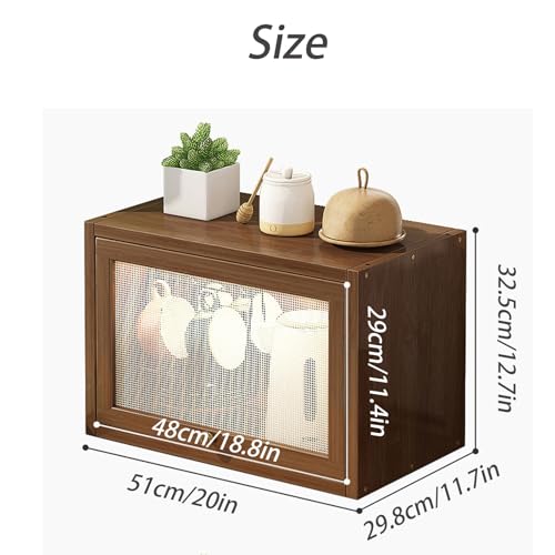 Rustic Mini Countertop Cabinet with Door and Drawer R5662