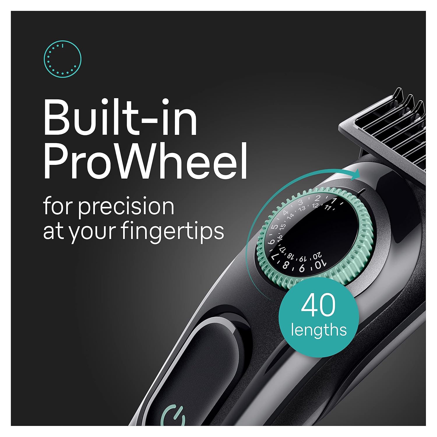 5-in-1 Trimmer for Men with Beard Trimmer, Ear & Nose Trimmer, Hair Clippers, Black D699
