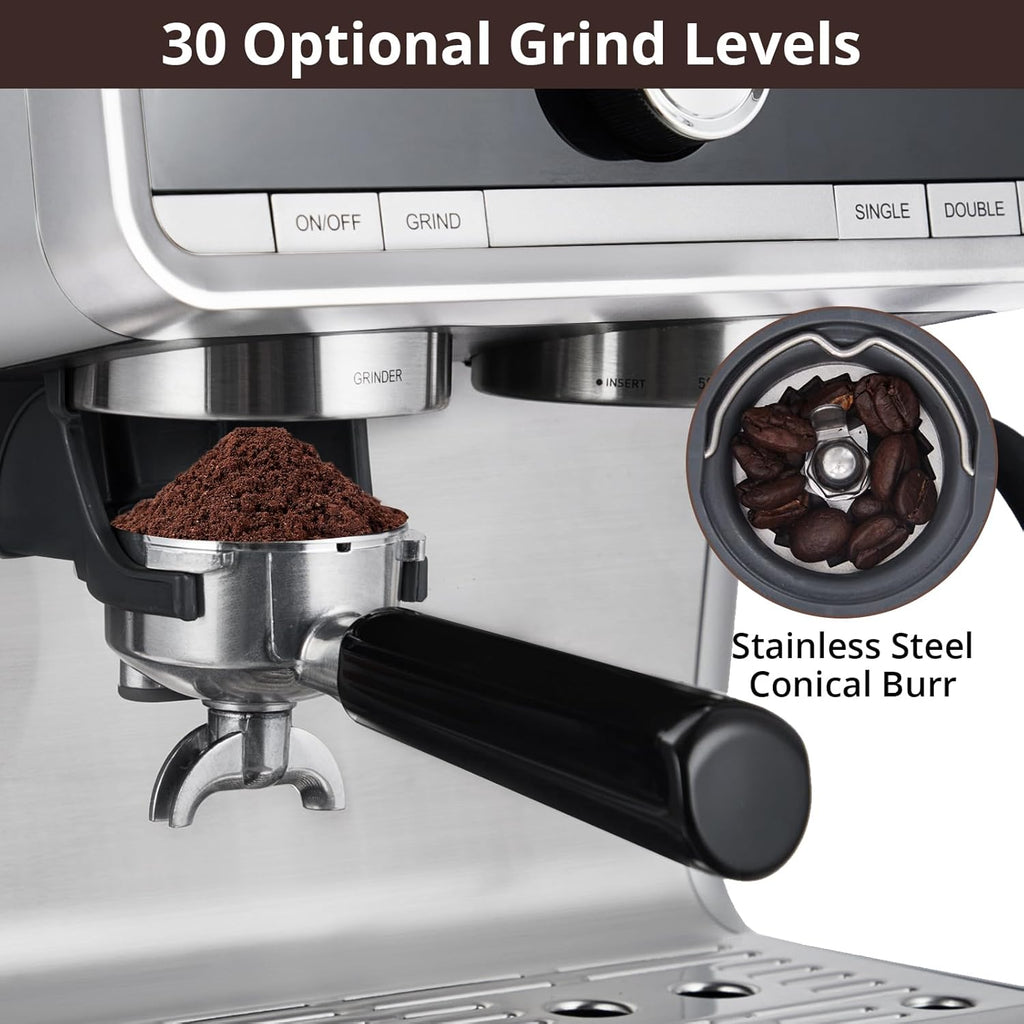 Stainless Steel Espresso Maker 20 Bar Pressure 2.8L Water Tank W334199