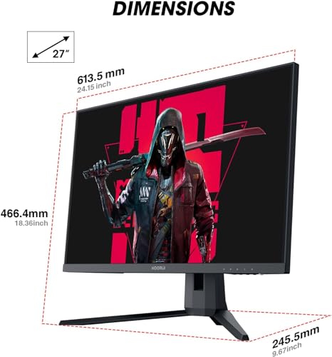 24.5” FHD VA Gaming Monitor, 170Hz, 1ms, Black K6129