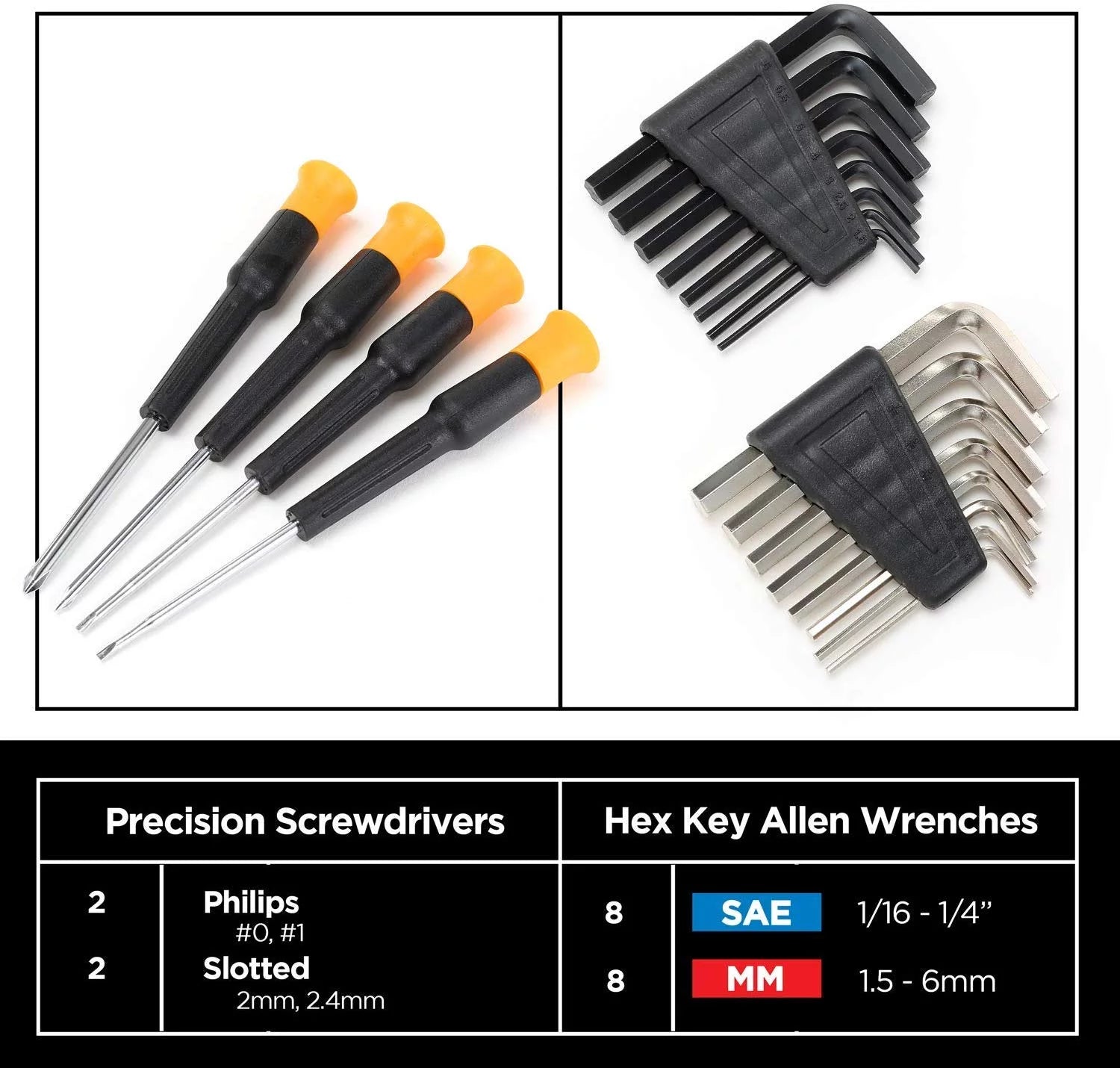 62-Piece Tool Set with Screwdriver Handle, 33 Bits, Pliers, Tape Measure, Torpedo Level, Hammer, Scissors, Wrench, Reinforced Case C429067
