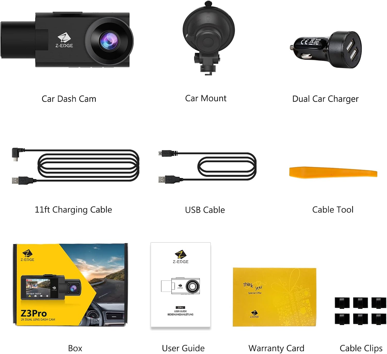2K+1080P Dual Dash Cam with IR Night Vision X253