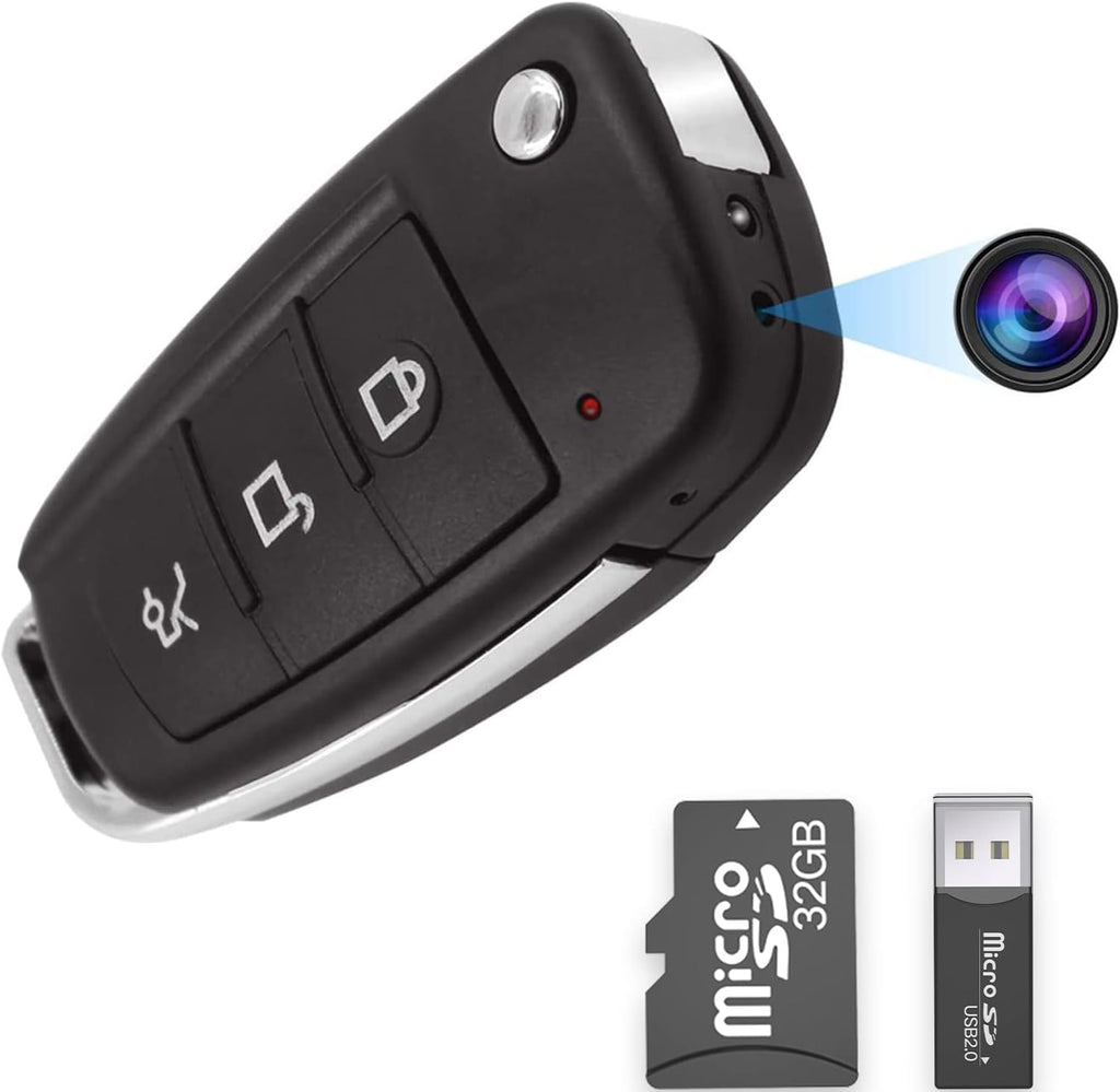 32g Car Key Spy Camera with IR Night Vision Motion Detection HD 1080P Pack of 2 Q774102
