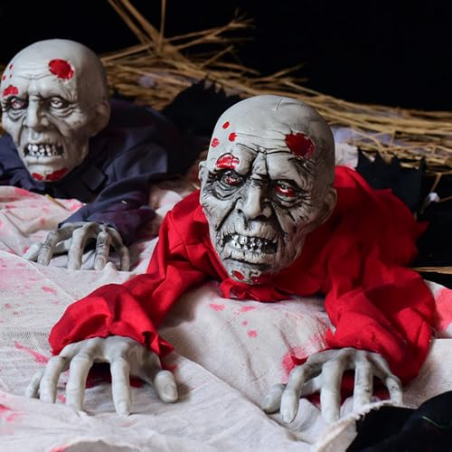 Halloween Zombie Groundbreaker Decoration with Scary Sound Glowing Eyes U24409