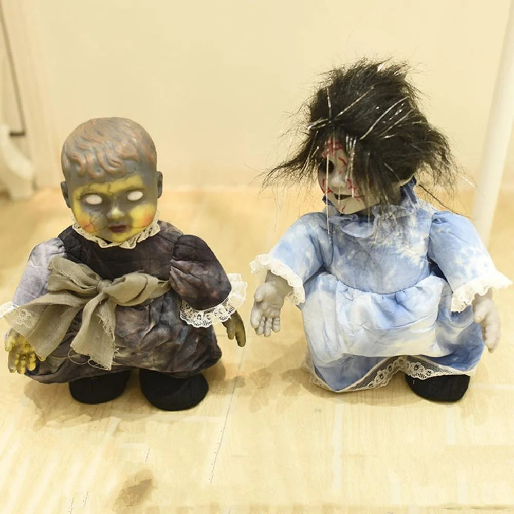 Scary Little Precious Doll with Sound Halloween Decoration M289