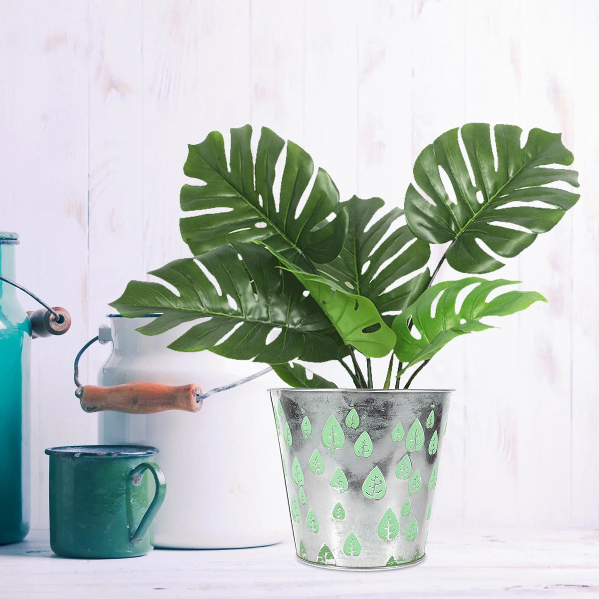 Light Green Tall Plant Stand D43801