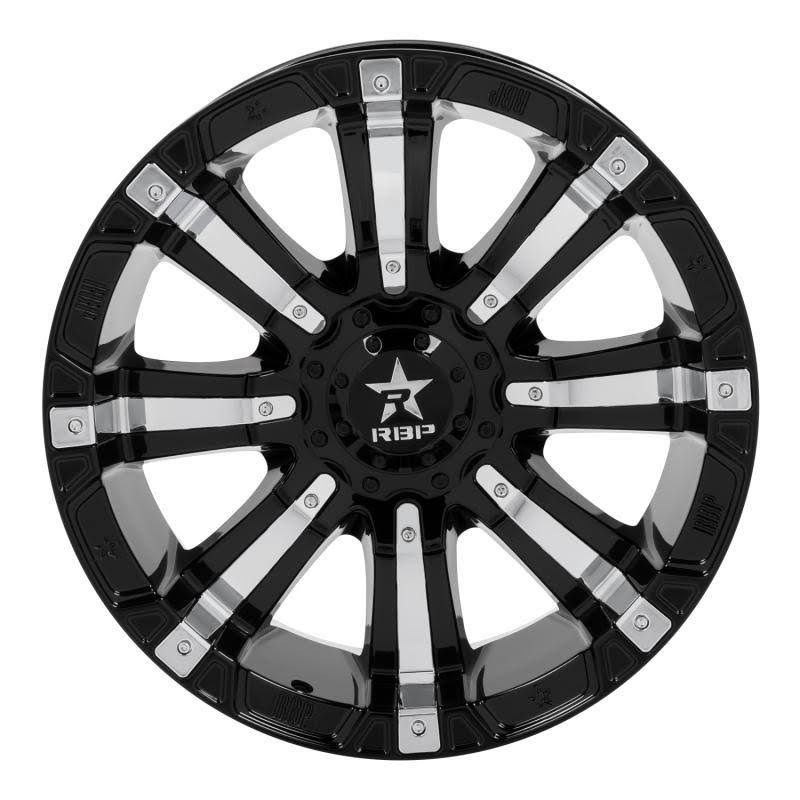 Black w/Chrome Inserts Wheel B7234