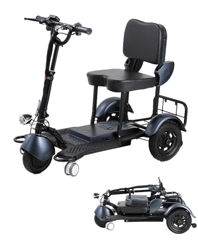 Black 3 Wheel Lightweight Folding Mobility Scooter A531