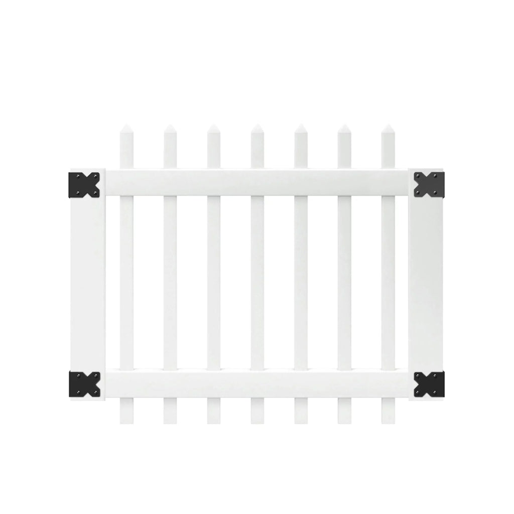 White Vinyl Picket Fence Gate M1791