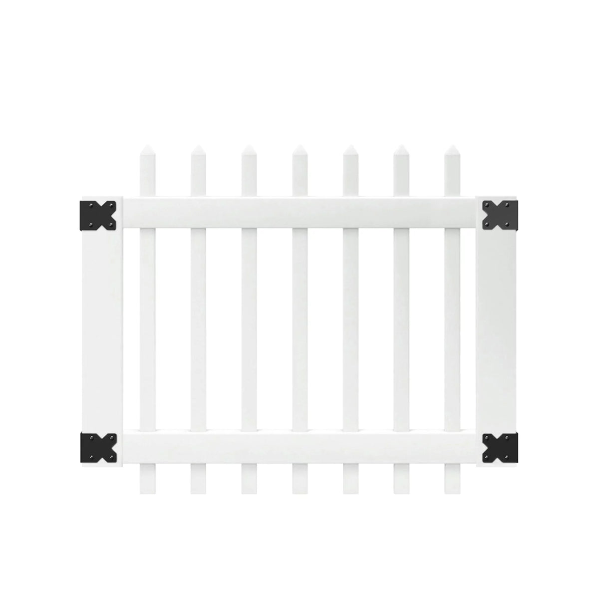 White Vinyl Picket Fence Gate M1791