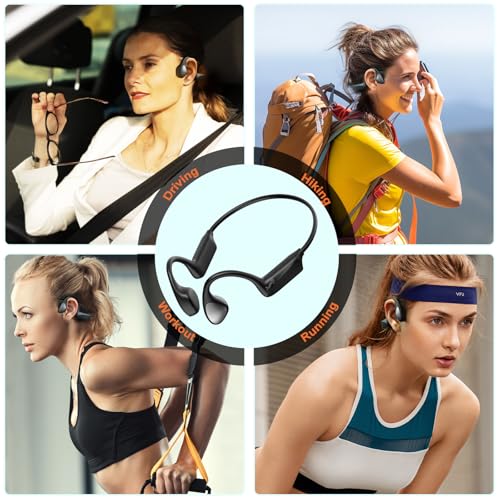 Bone Conduction Headphones with HD Mic, 12hrs Playtime, IPX6 Waterproof F24865