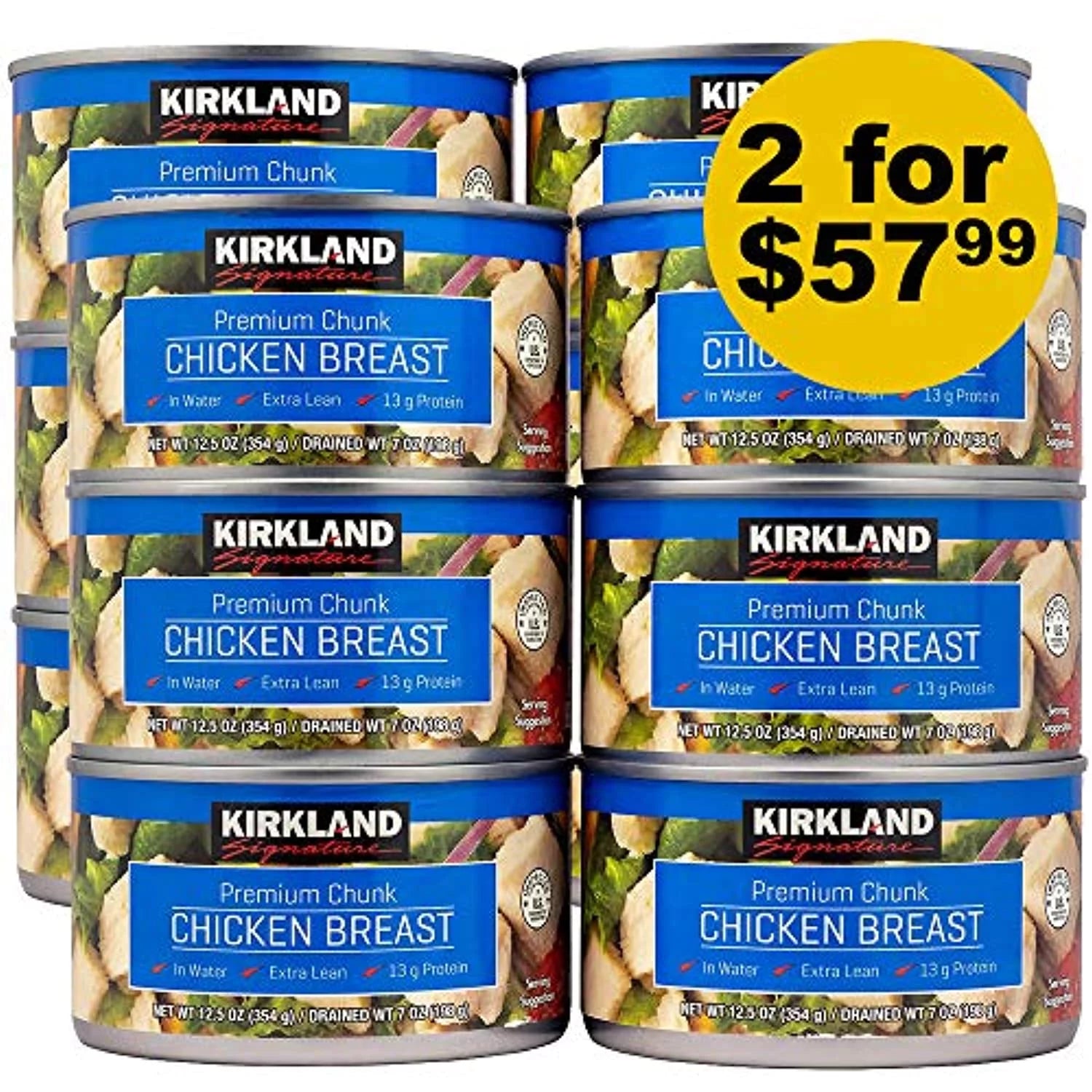 Chicken Breast, 12.5 oz - 6 count (Pack of 2) total 12 count C8050
