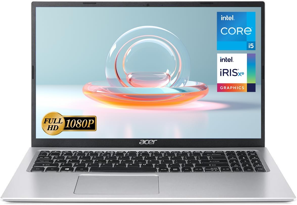 15.6" FHD Display Intel Core i5 8GB RAM 256GB SSD Windows 11 Home Silver Laptop P724
