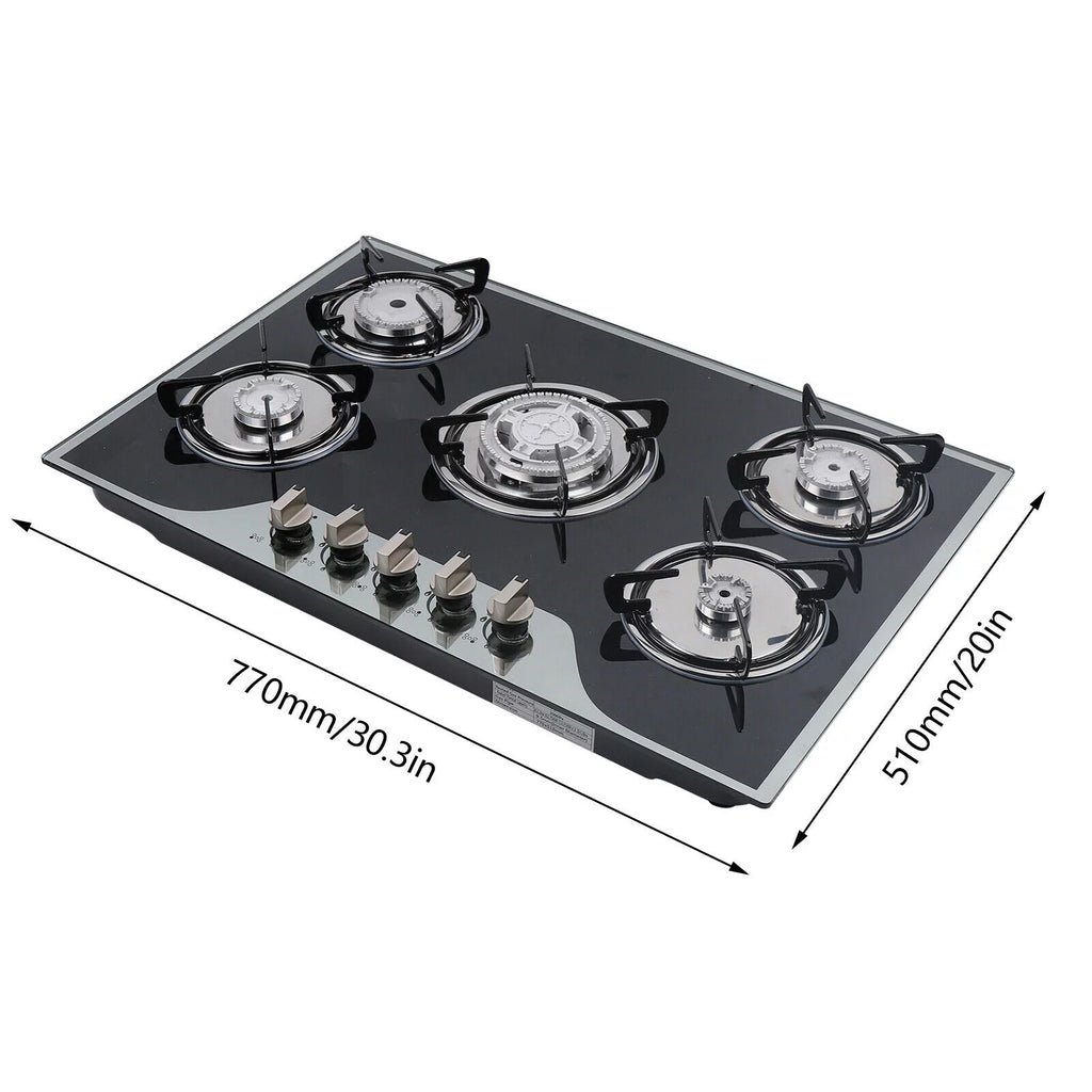 30"x20" 5 Burners Built-in Gas Cooktop Y70161
