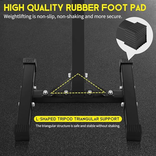 Black Adjustable Squat Rack Stand Set of 2 Z98468