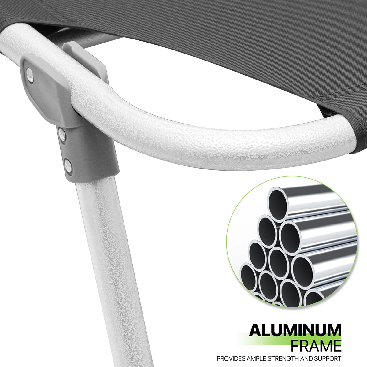 Black Portable Folding Camping Cot with Carry Bag P324