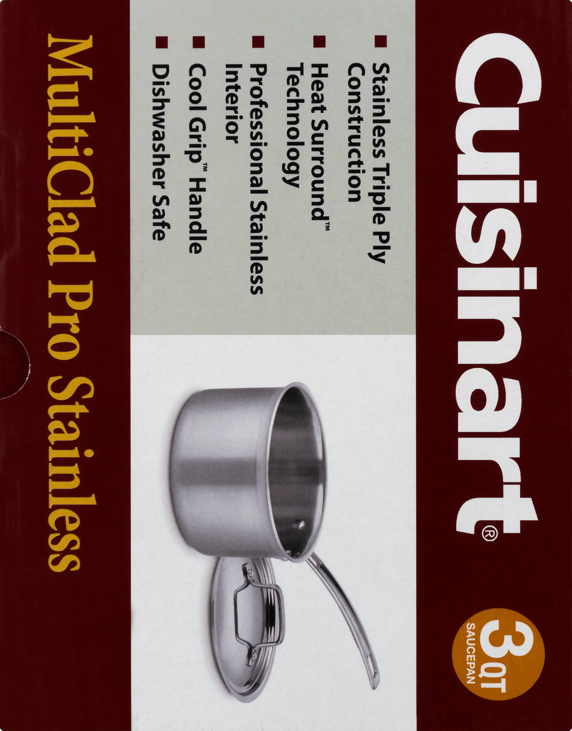 Triple Ply Stainless 3-Quart Saucepan N835