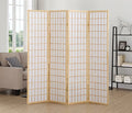 Natural 4 Panel Room Divider C515
