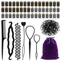 300Pcs Viking Rune Beads Hair Beard Beads Set including 5Pcs Black Pull Hairpin Quick Beader Hairpins and 200Pcs Black Rubber Bands with a Bag U339