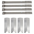 4-Pack Stainless Steel BBQ Gas Grill Tube Burner & Heat Shield Plate Replacement Parts P988