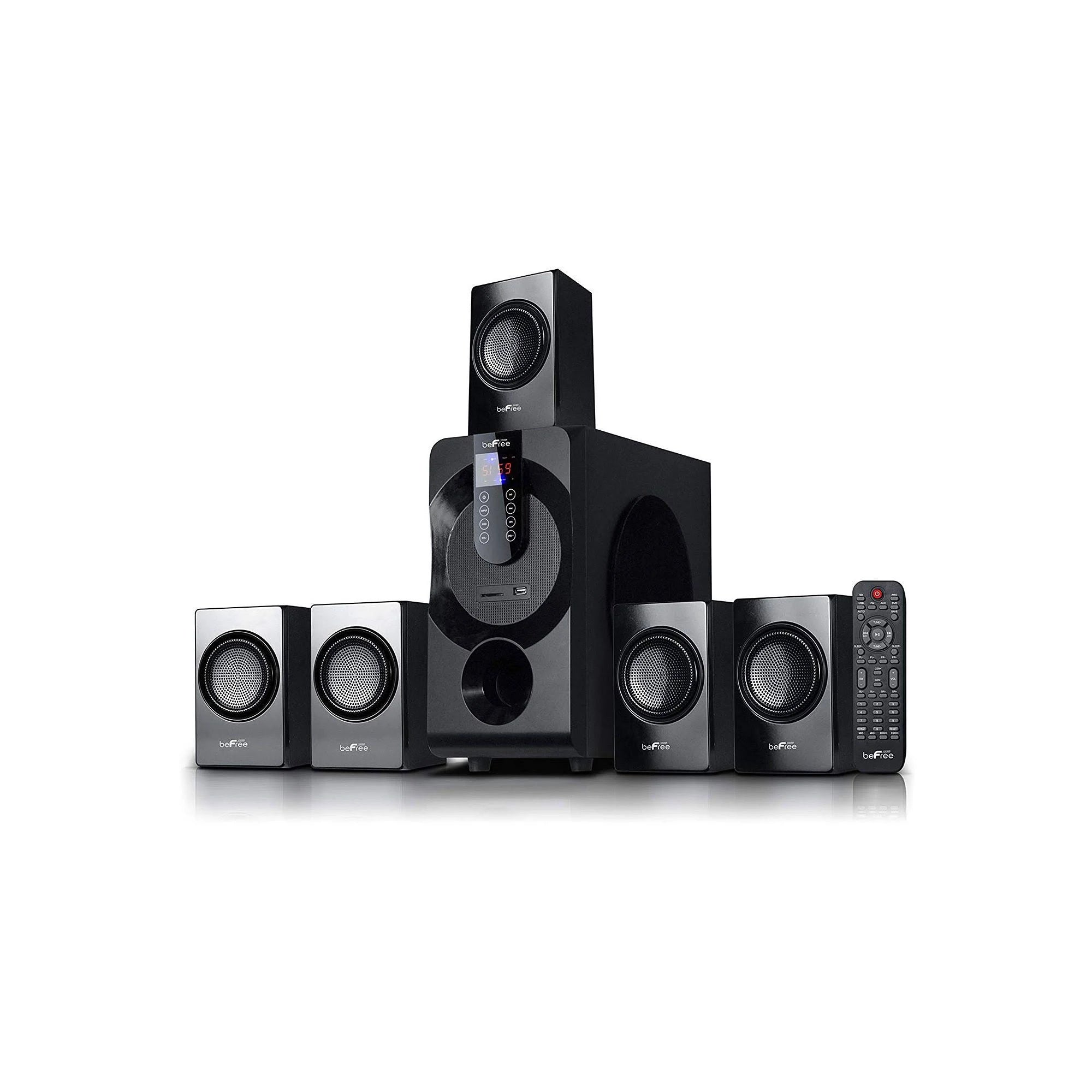 Black 5.1 Channel Bluetooth Surround Sound Speaker System S456
